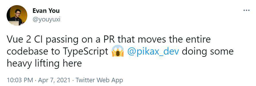 Vue2 核心成员战斗力：几天内把 Flow 重构为 TypeScript！